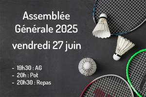 AG + Repas : Vendredi 27 juin 2025